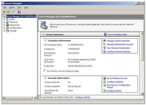 Microsoft Windows Server 2008: An Overview .